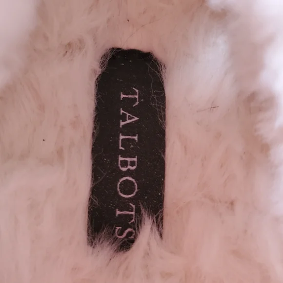 Talbots Fireside Suede Pearl Snowflake Memory Foam Slippers Size 8 Like New - Picture 10 of 11